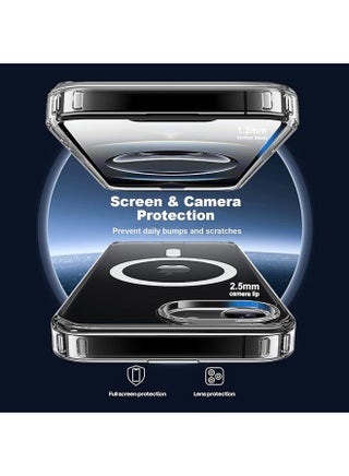 Anti-Yellowing Strong Magnetic for iPhone 17E/16E Case [Compatible with MagSafe] Shockproof Protective Slim Thin iPhone 17E/16E Cover 6.1 Inch, Clear - view 3